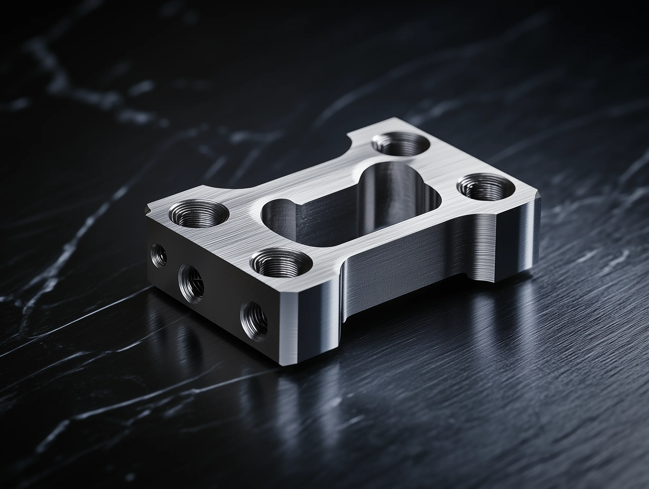 Milled aluminium aerospace bracket